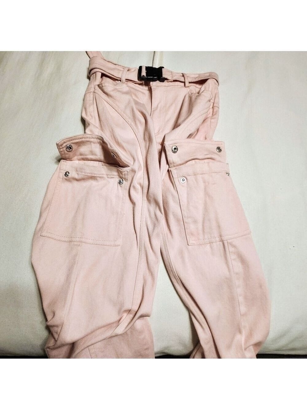 Forever 21 Pink Cargo Jogger Pants Small - Picture 8 of 12